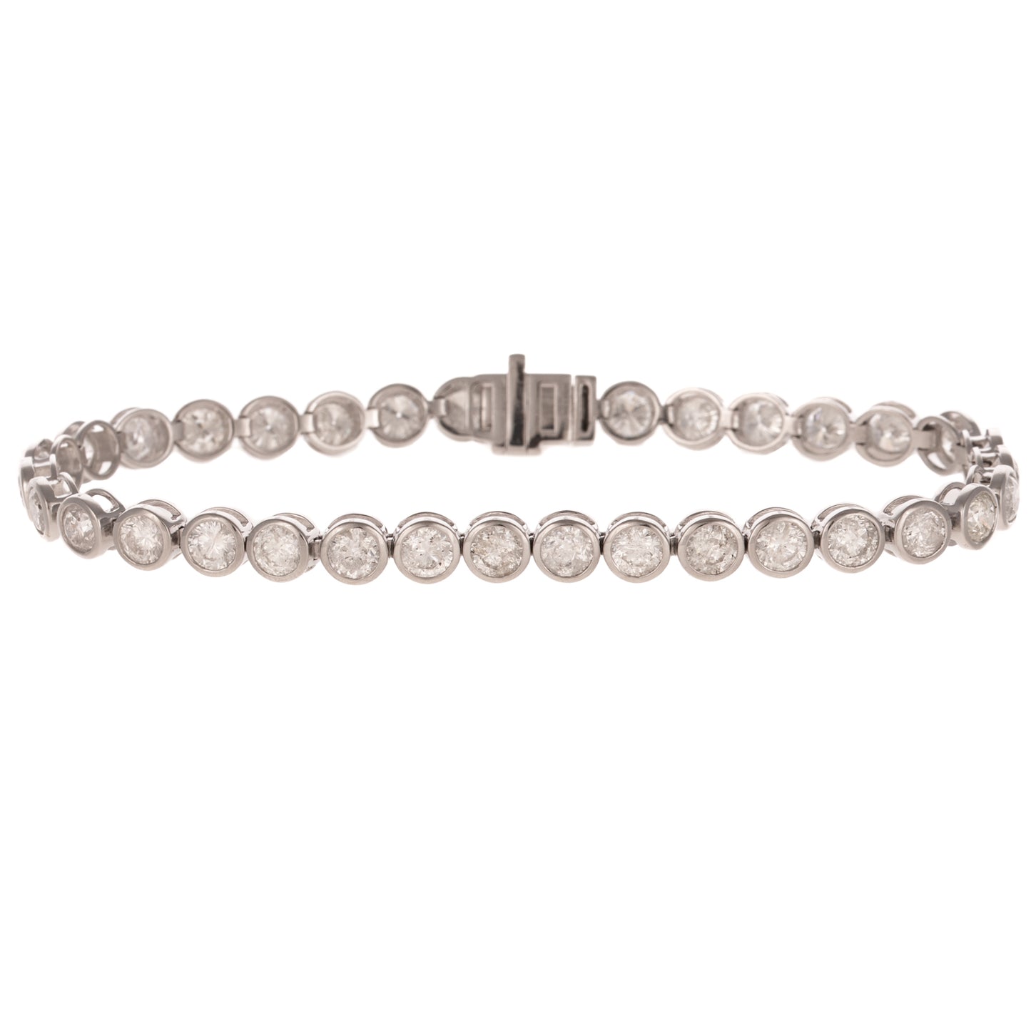 A 9.68 ctw Diamond Line Bracelet in Platinum