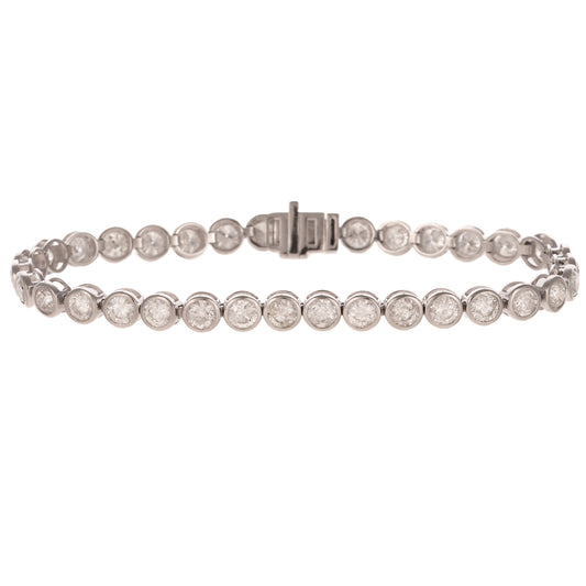 A 9.68 ctw Diamond Line Bracelet in Platinum