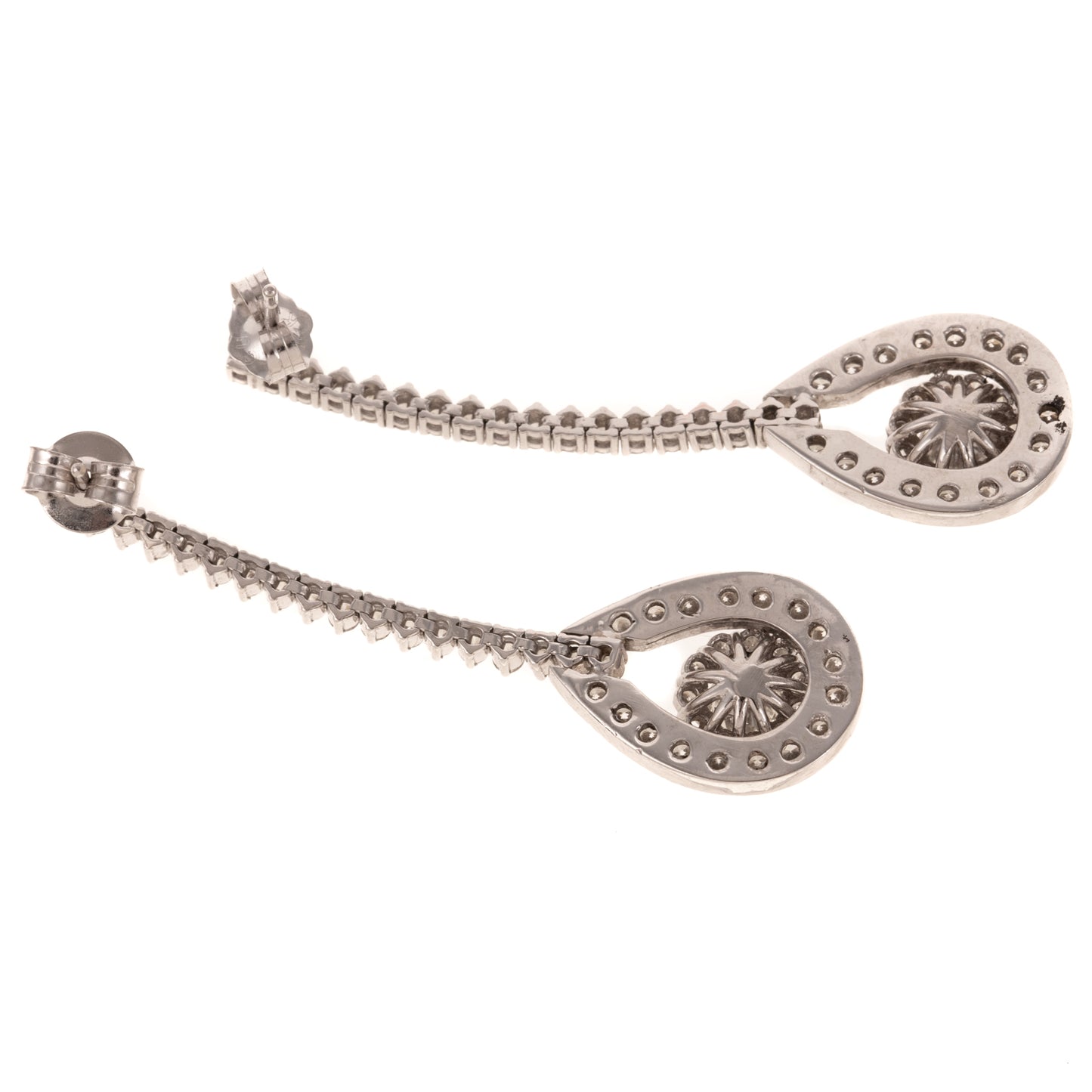 A Pair of Diamond Drop Earrings in 14K