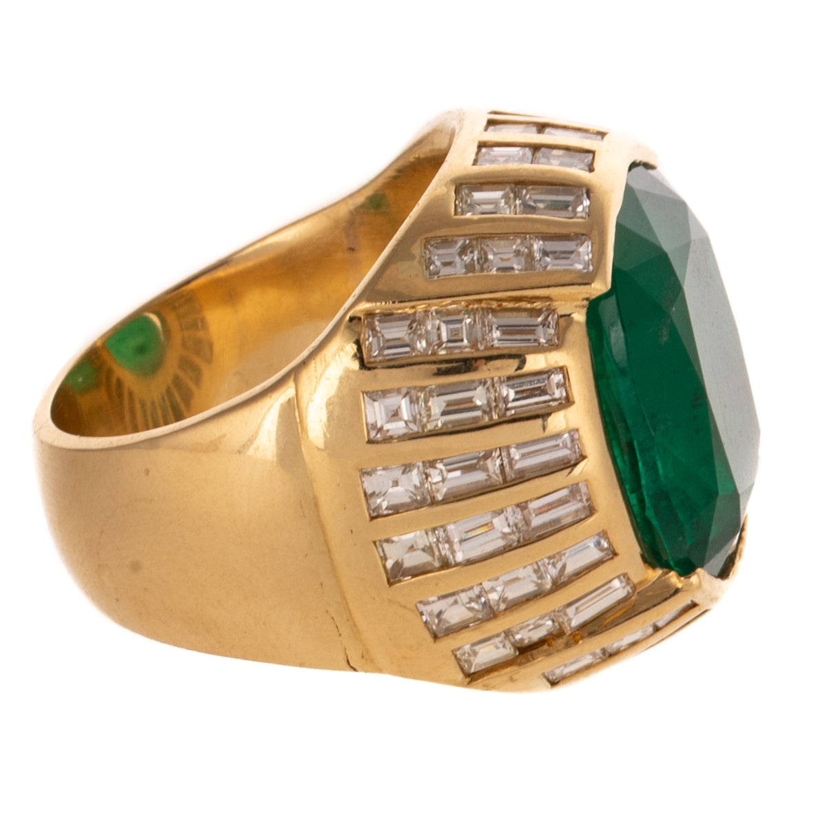 A GIA 16.98 ct Emerald & Diamond Ring in 18K