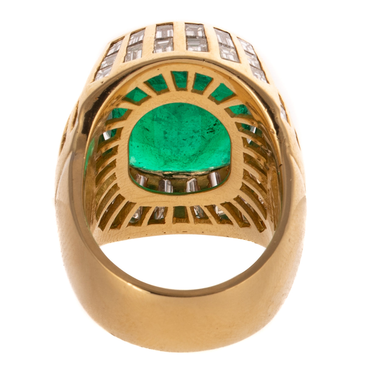 A GIA 16.98 ct Emerald & Diamond Ring in 18K