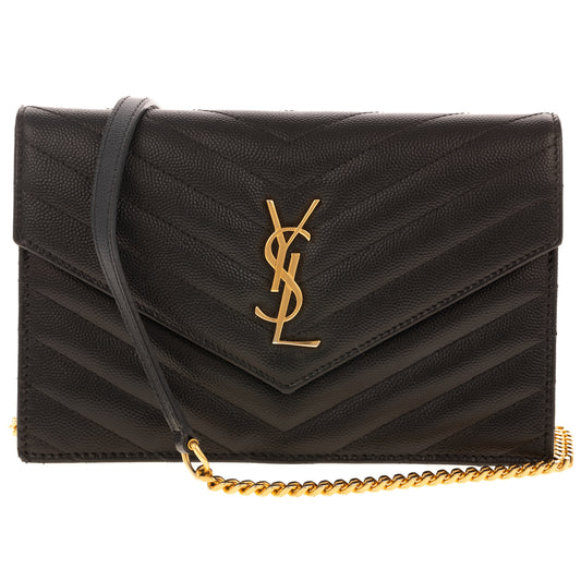 An Yves Saint Laurent Envelope Wallet on Chain