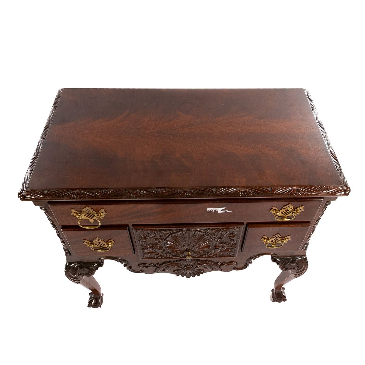 Chippendale Style Carved Mahogany Lowboy