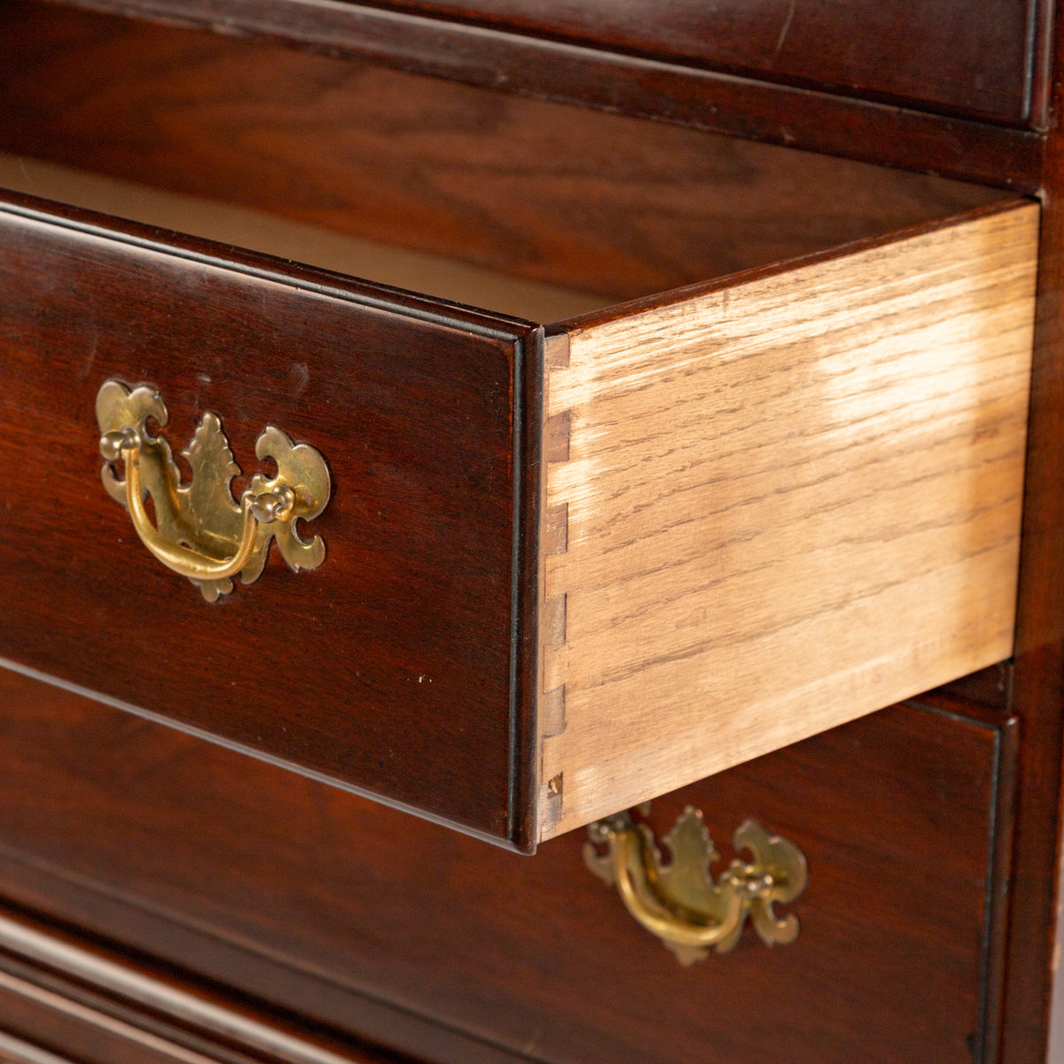 Queen Anne Style Mahogany Highboy